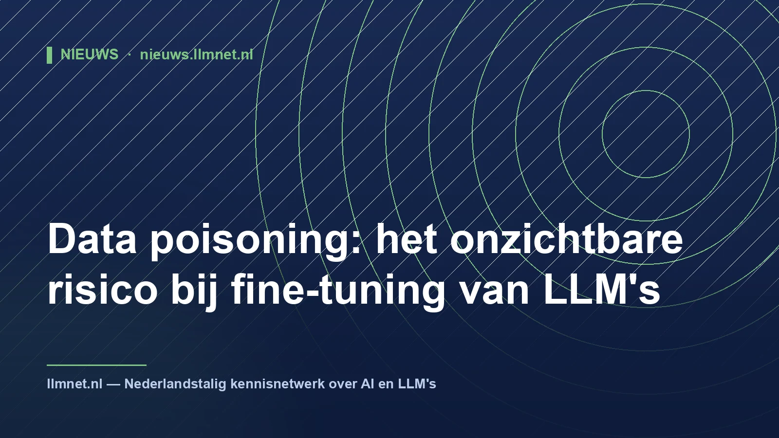 Illustratie: Data poisoning bij fine-tuning van LLM's
