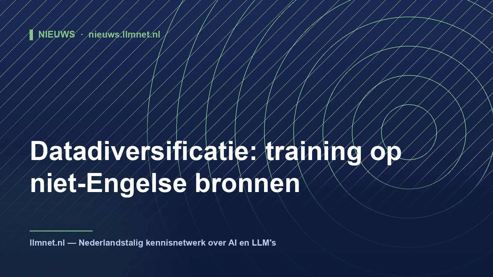 Datadiversificatie: training op niet-Engelse bronnen