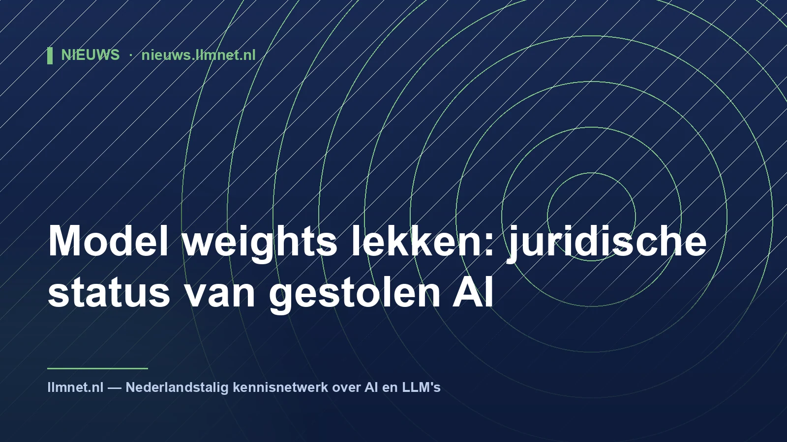 Illustratie: Model weights lekken: juridische status van gestolen AI