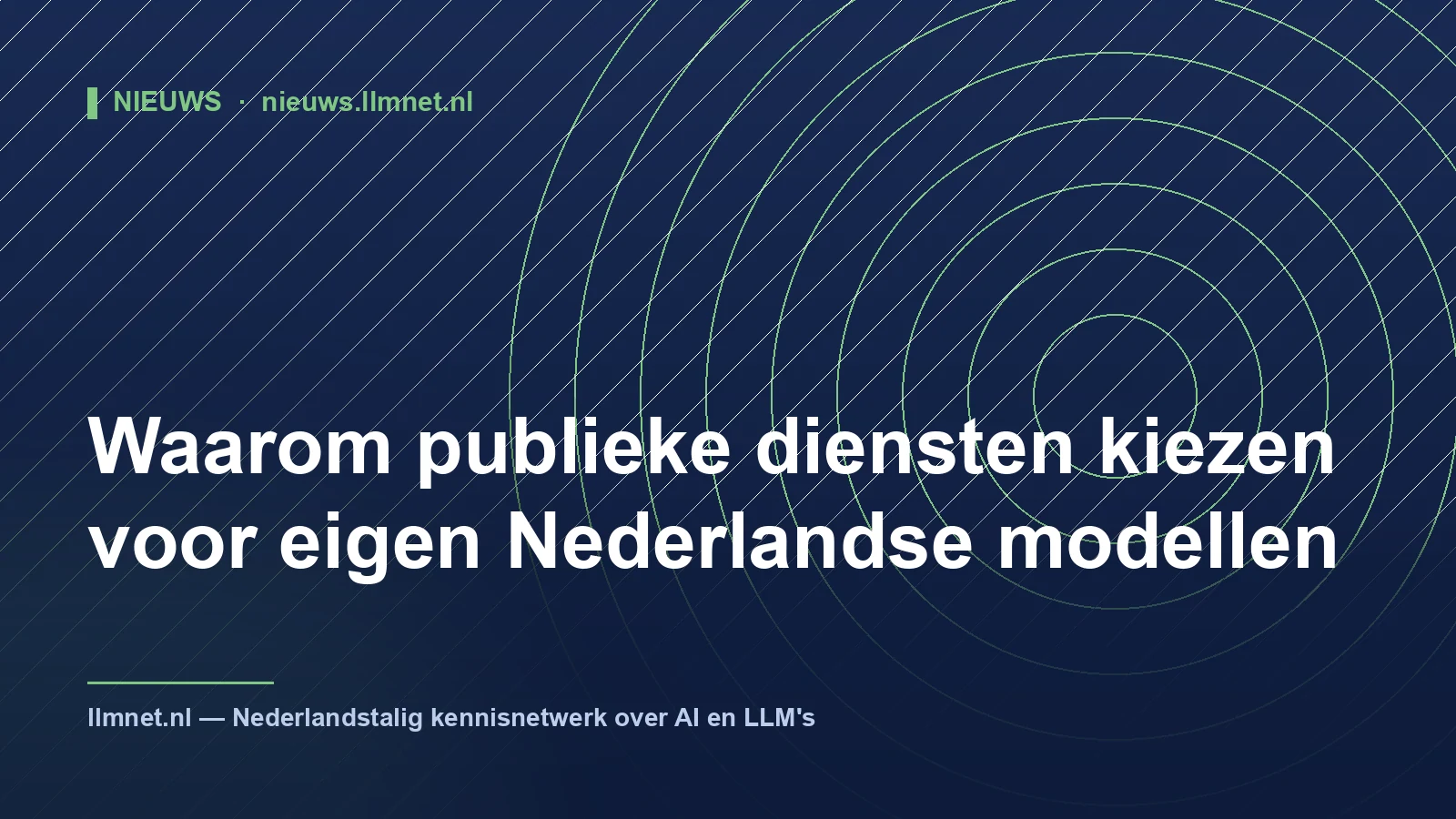 Illustratie: Waarom publieke diensten kiezen voor eigen modellen